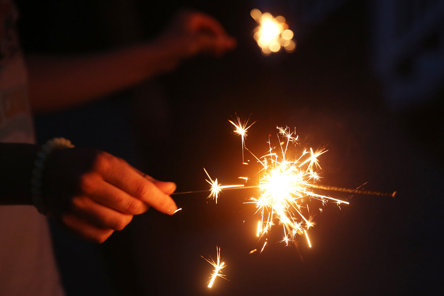Sparklers were one of the big sellers at the fireworks truck